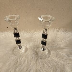 Rare Beautiful Bowring Crystal Lighting Candle Holder